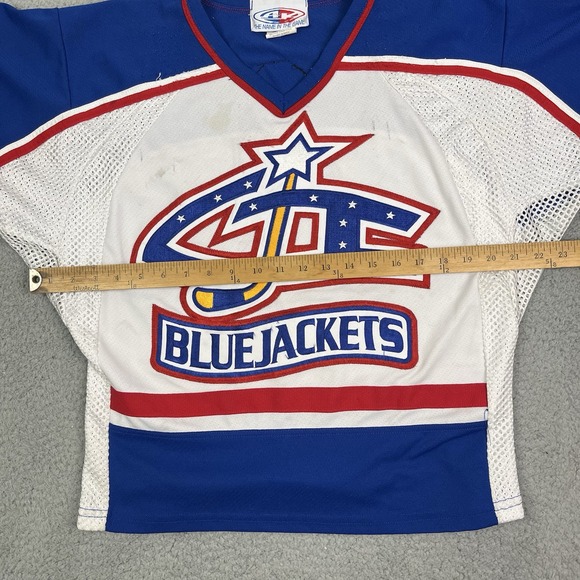 Vintage Cambridge Isanti‎ Bluejackets Hockey Jersey High School Minnesota MN - Picture 13 of 14